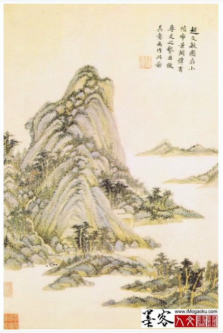 清六家之王时敏山水画鉴赏_历代绘画_墨客人文书画手机版