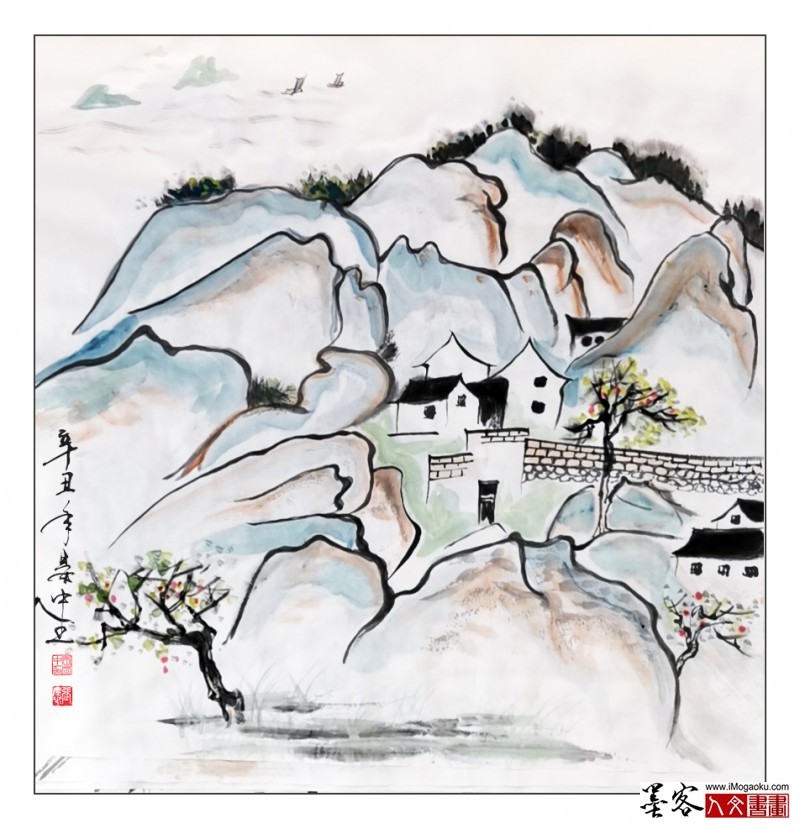 张彦中2021国画《普陀山》Am